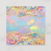 Faux Glitter Opal Bedankt Kortingskaart Vierkante Visitekaartje (Achterkant)