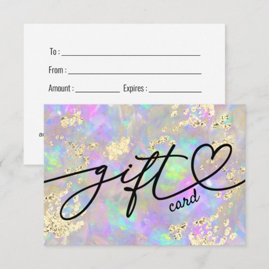 faux glitter opal gift (Voorkant / Achterkant)