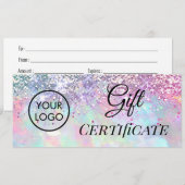 faux glitter opal logo gift (Voorkant / Achterkant)