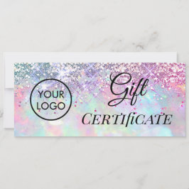 faux glitter opal logo gift