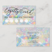 Faux Glitter Opal Loyalty Card Visitekaartje (Voorkant / Achterkant)