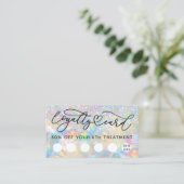 Faux Glitter Opal Loyalty Card Visitekaartje (Staand voorkant)