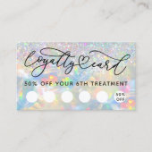 Faux Glitter Opal Loyalty Card Visitekaartje (Voorkant)