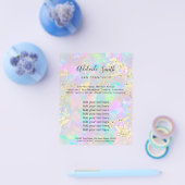 faux glitter opal mineral design flyer (Enkel)