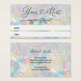 faux glitter opal Nomcard Visitekaartje