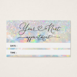 faux glitter opal Nomcard Visitekaartje