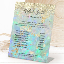 faux glitter opal price list Pedestal Sign Reclamebord Met Voetstuk