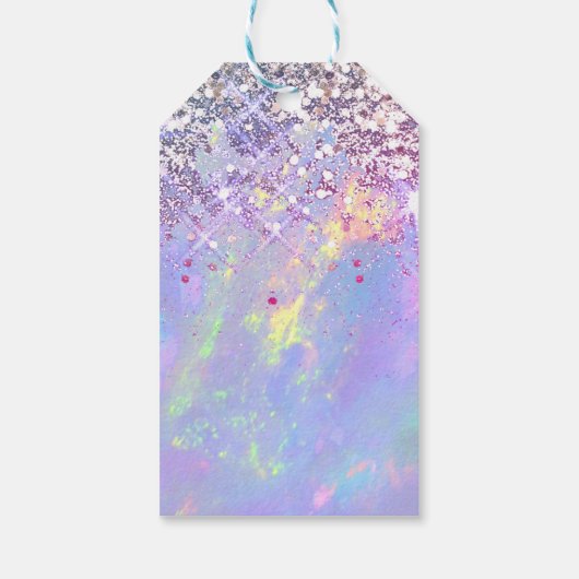 Faux Glitter Opal Product Gift labels Cadeaulabel (Achterkant)