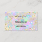 Faux Glitter Opal Textuur Afspraakkaart Visitekaartje (Achterkant)