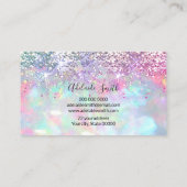 Faux Glitter Opal Textuur Afspraakkaart Visitekaartje (Achterkant)