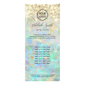 faux glitter optische rackkaart reclamekaart (Voorkant)