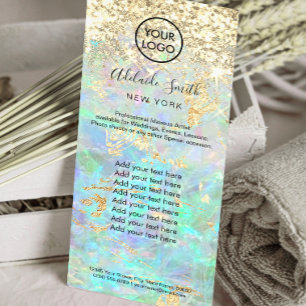 faux glitter optische rackkaart reclamekaart
