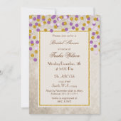 FAUX Glitter paars Gold confetti Vrijgezellenfeest Kaart (Voorkant)