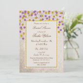 FAUX Glitter paars Gold confetti Vrijgezellenfeest Kaart (Staand voorkant)