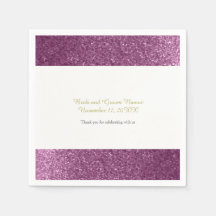 Faux Glitter Paars Wedding