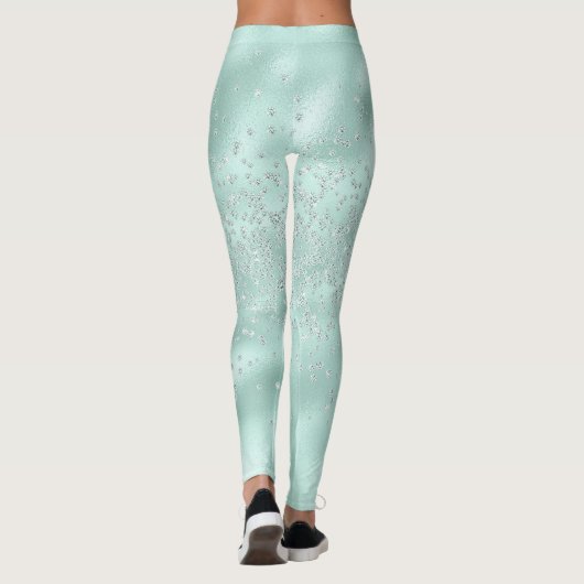 Faux Glitter Pastel Sparkle Elegant Shiny Chic Leggings (Achterkant)