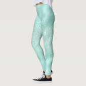 Faux Glitter Pastel Sparkle Elegant Shiny Chic Leggings (Links)