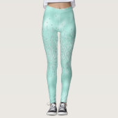 Faux Glitter Pastel Sparkle Elegant Shiny Chic Leggings (Voorkant)