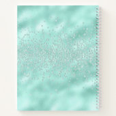Faux Glitter Pastel Sparkle Elegant Shiny Chic Notitieboek (Achterkant)