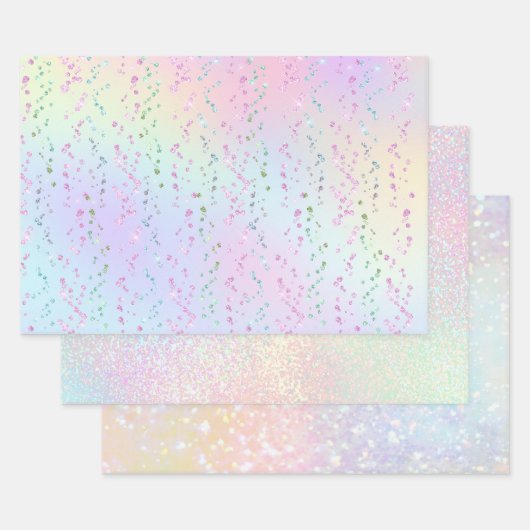 faux glitter-patroon inpakpapier vel (Set)