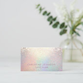 faux glitter-patroon visitekaartje (Staand voorkant)