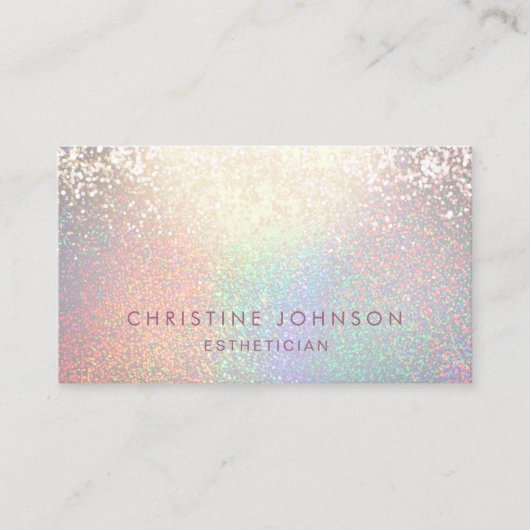 faux glitter-patroon visitekaartje (Voorkant)