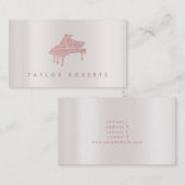 faux glitter piano op FAUX metallic effect Visitekaartje (Voorkant / Achterkant)