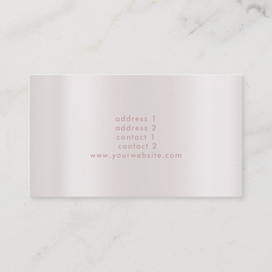 faux glitter piano op FAUX metallic effect Visitekaartje (Achterkant)