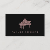 faux glitter piano visitekaartje (Voorkant)