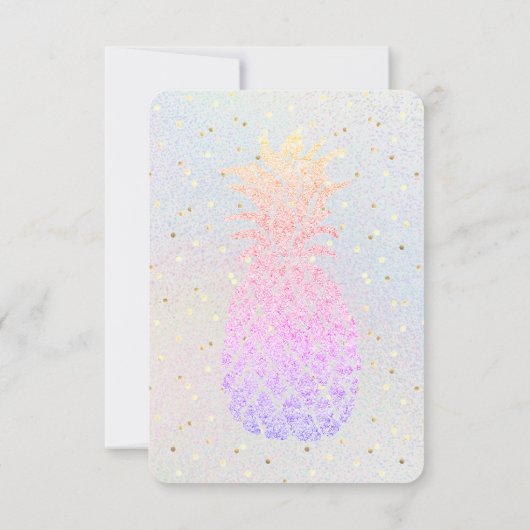 faux glitter pineapple decor verjaardag kaart (Achterkant)