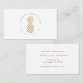 Faux Glitter Pineapple Logo Visitekaartje (Voorkant / Achterkant)
