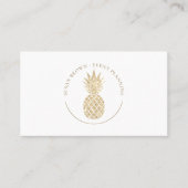 Faux Glitter Pineapple Logo Visitekaartje (Voorkant)