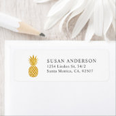Faux Glitter Pineapple Return Address Label (Insitu)