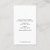 Faux Glitter Pineapple Visitekaartje (Achterkant)