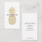 Faux Glitter Pineapple Visitekaartje (Voorkant / Achterkant)