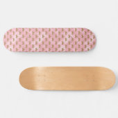 Faux Glitter Pink and Gold Mermaid Crown Persoonlijk Skateboard (Horizontaal)