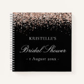 Faux Glitter Pink Black Vrijgezellenfeest Guest Bo Notitieboek (Voorkant)