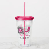 Faux Glitter Pink Cowgirl Bachelorette Acryl Drinkbeker (Voorkant)