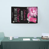 Faux Glitter Pink Disco Cowgirl Sweet 16 party Spandoek (Beurs)