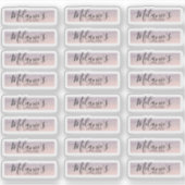 Faux Glitter Pink Lip Gloss Logo Branding Sticker (Voorkant)