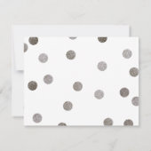 Faux Glitter Polka Dot Personal Stationery Kaart (Achterkant)