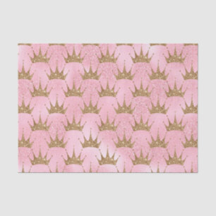 Faux glitter Princess golden crown tissue Tissuepapier