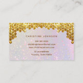 faux glitter Queen Bee loyalty Visitekaartje (Achterkant)