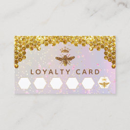faux glitter Queen Bee loyalty Visitekaartje