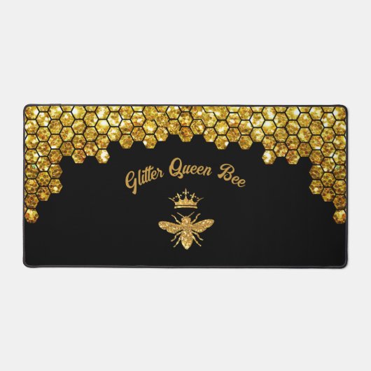 Faux glitter Queen Bee ontwerp Bureaumat (Voorkant)