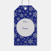 Faux Glitter Reindeer Snowflake Kerstmis Cadeaulabel (Achterkant)