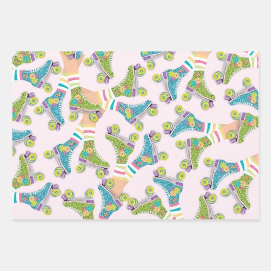 Faux Glitter Roller Staking flower Party Inpakpapier Vel (Voorkant 2)