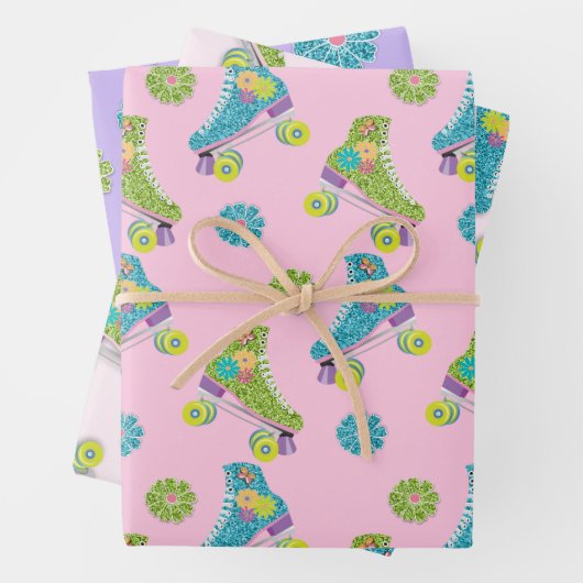 Faux Glitter Roller Staking flower Party Inpakpapier Vel (In situ)