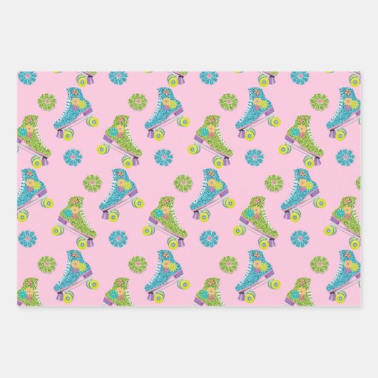 Faux Glitter Roller Staking flower Party Inpakpapier Vel (Voorkant)