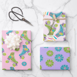 Faux Glitter Roller Staking flower Party Inpakpapier Vel